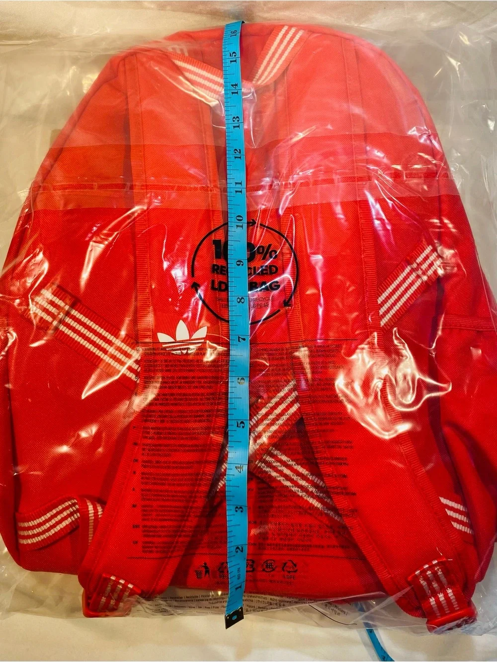 ADIDAS Red Backpack with White Logo - UNISEX